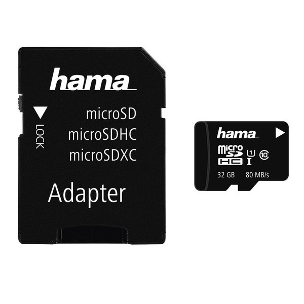 Hama microSDHC 32GB Class 10 + Adapter