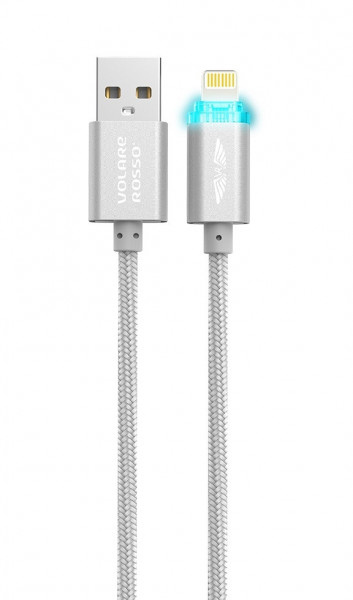 Volare Rosso Lightning Cable LED Silver (Lumino)