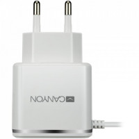 Canyon CNE-CHA043WS/1xUSB Lightning 5V 2.1A WhtSil