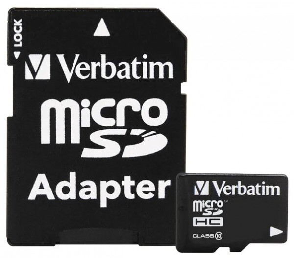 Verbatim microSDHC Class 10 32GB + SD adapter