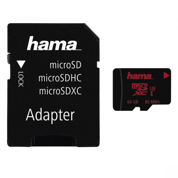 Hama microSDXC 64GB UHS Class 3 + Adapter