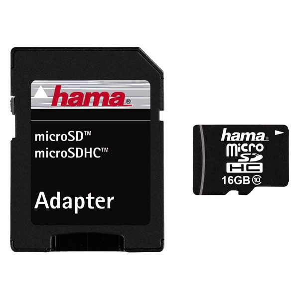 Hama microSDHC 16GB Class 10 + Adapter